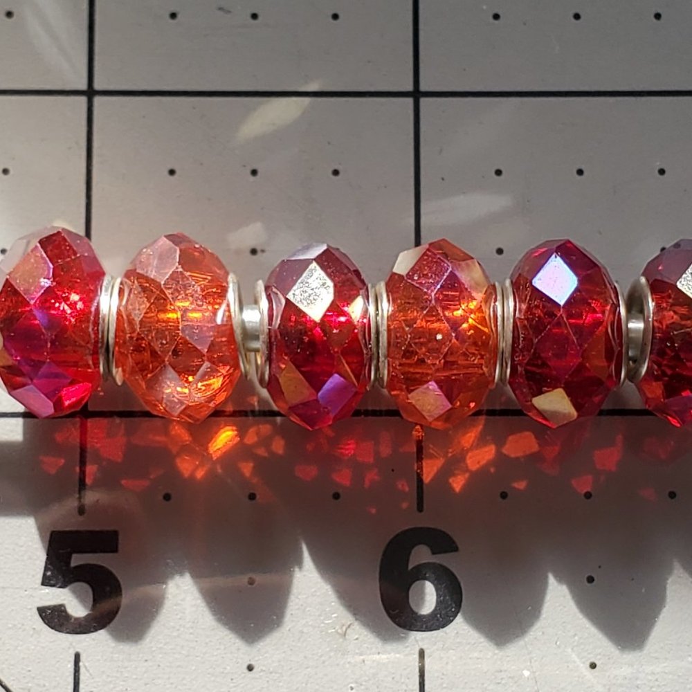 10mm Rondelle Glass Beads